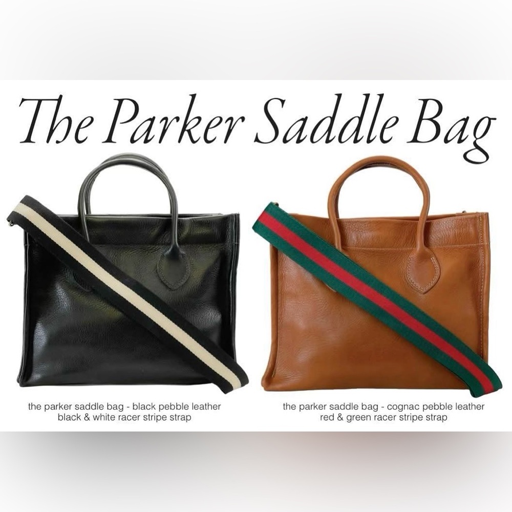 Parker Thatch | Parker Mimi Saddle Bag 🖤Black Pebble Leather🖤EUC - Picture 2 of 11